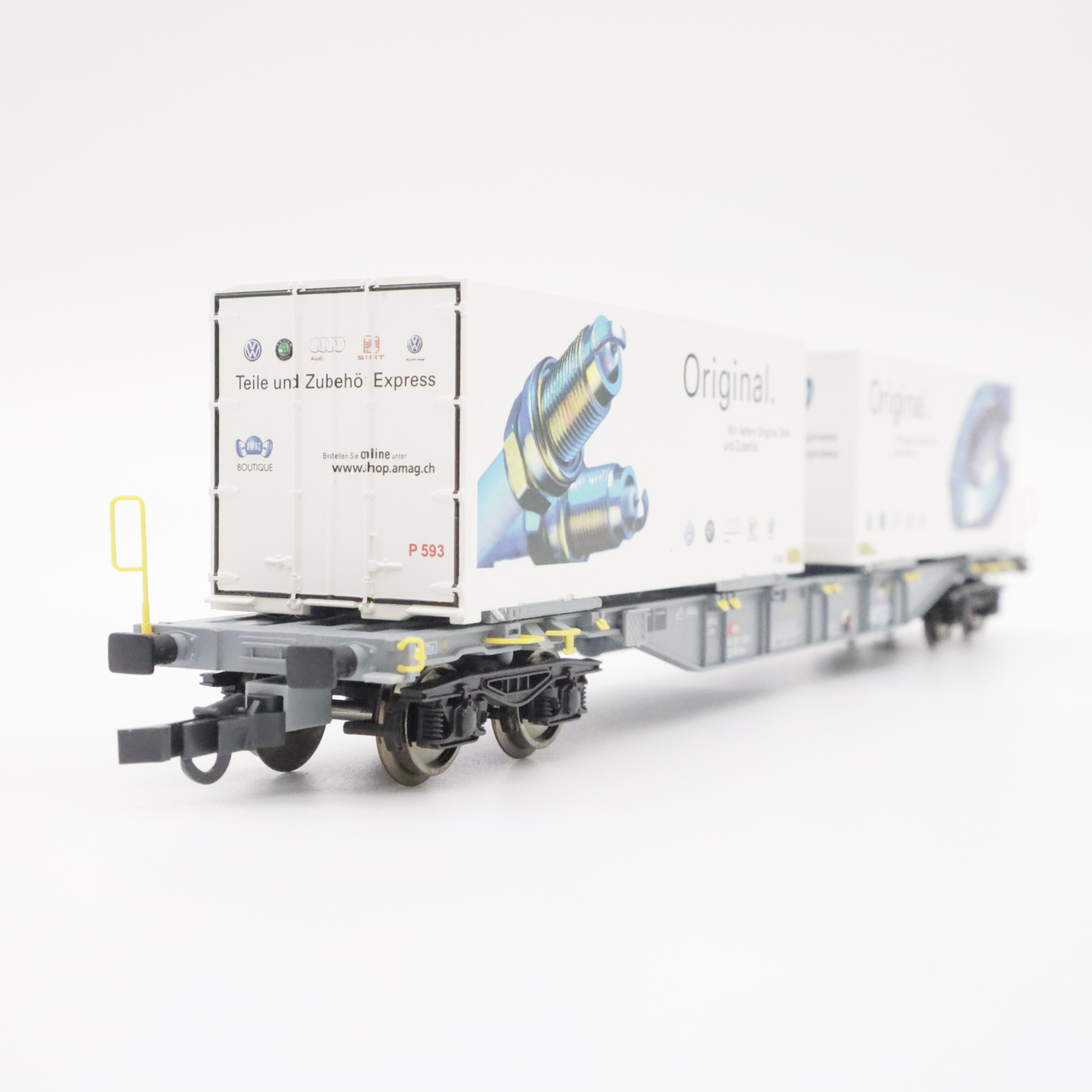 Roco 66657 (3) Roco 66657 Containertragwagen AMAG – Bild 3