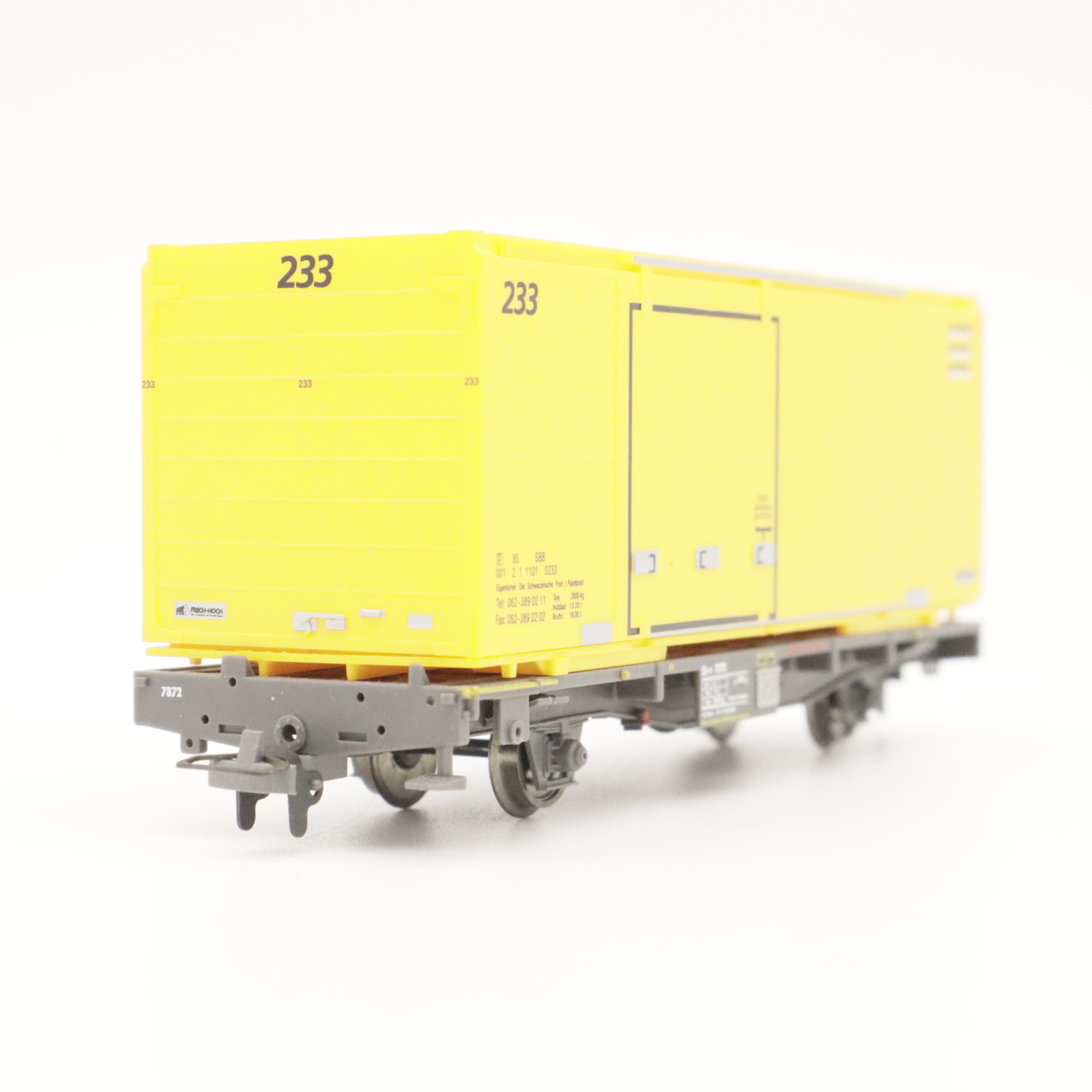 Bemo 2269 102 (3) Bemo 2269 102 RhB Containerwagen 7872 "Post" – Bild 3