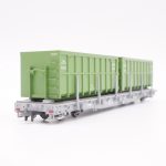 Bemo 2291 114 RhB Tragwagen mit Altpapiermulden – Bild 3