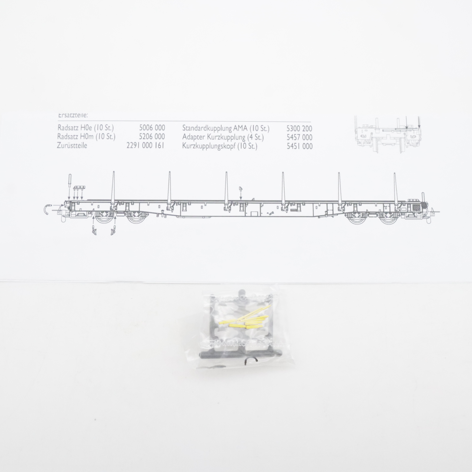 Bemo 2291 114 (6) Bemo 2291 114 RhB Tragwagen mit Altpapiermulden – Bild 6
