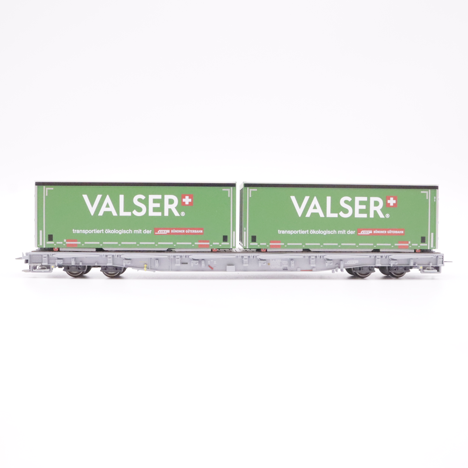 Bemo 2291 172 (4) Bemo 2291 172 RhB Tragwagen mit Container "Valser" – Bild 4