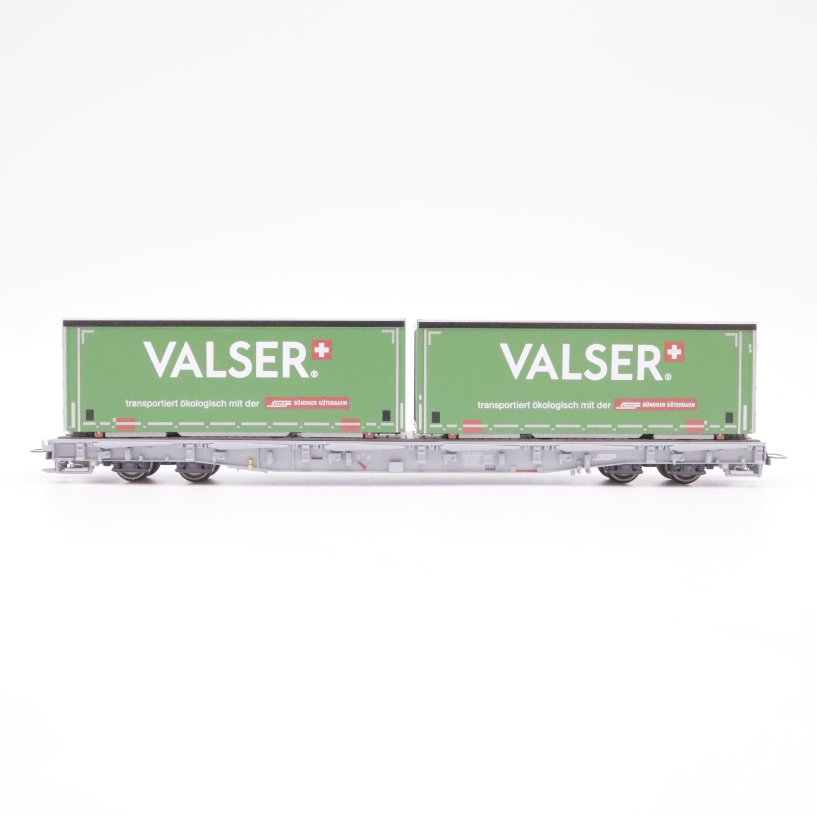 Bemo 2291 175 (4) Bemo 2291 175 RhB Tragwagen mit Container "Valser" – Bild 4