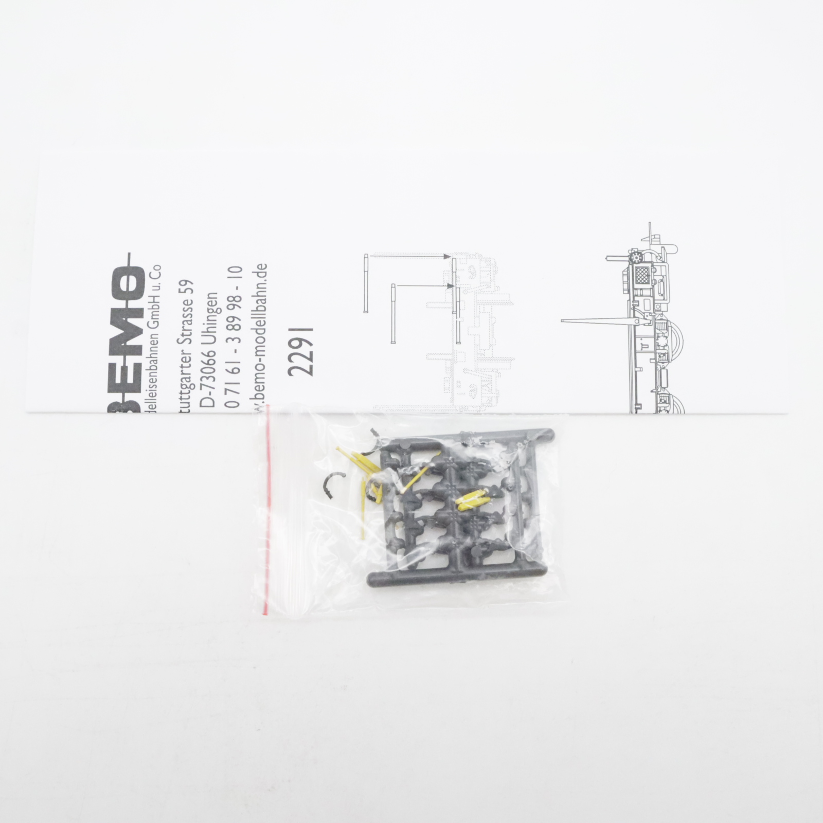 Bemo 2291 175 (6) Bemo 2291 175 RhB Tragwagen mit Container "Valser" – Bild 6