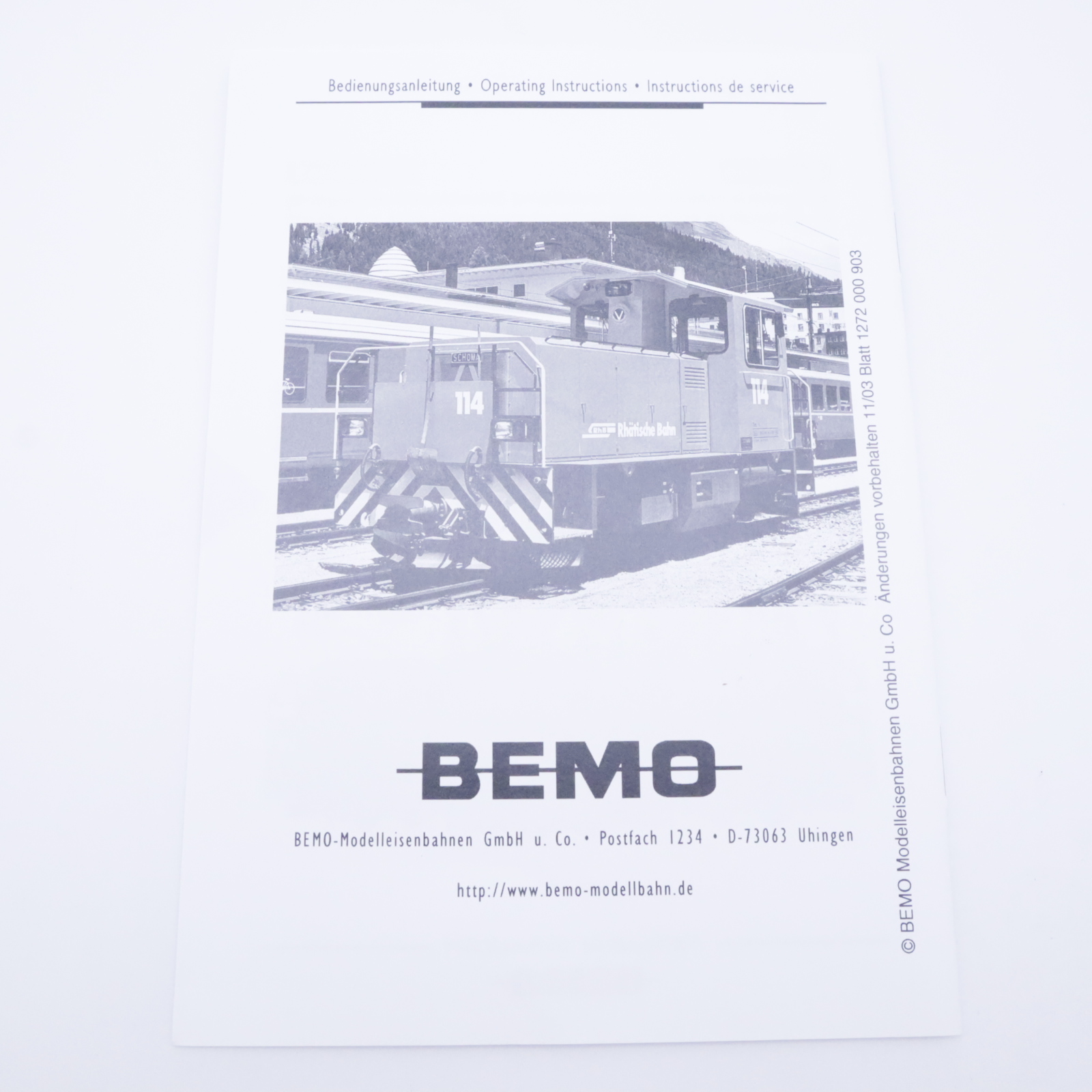 Bemo 1272 114 (7) Bemo 1272 114 RhB Tmf 2/2 Nr. 114 Rangiertraktor – Bild 7
