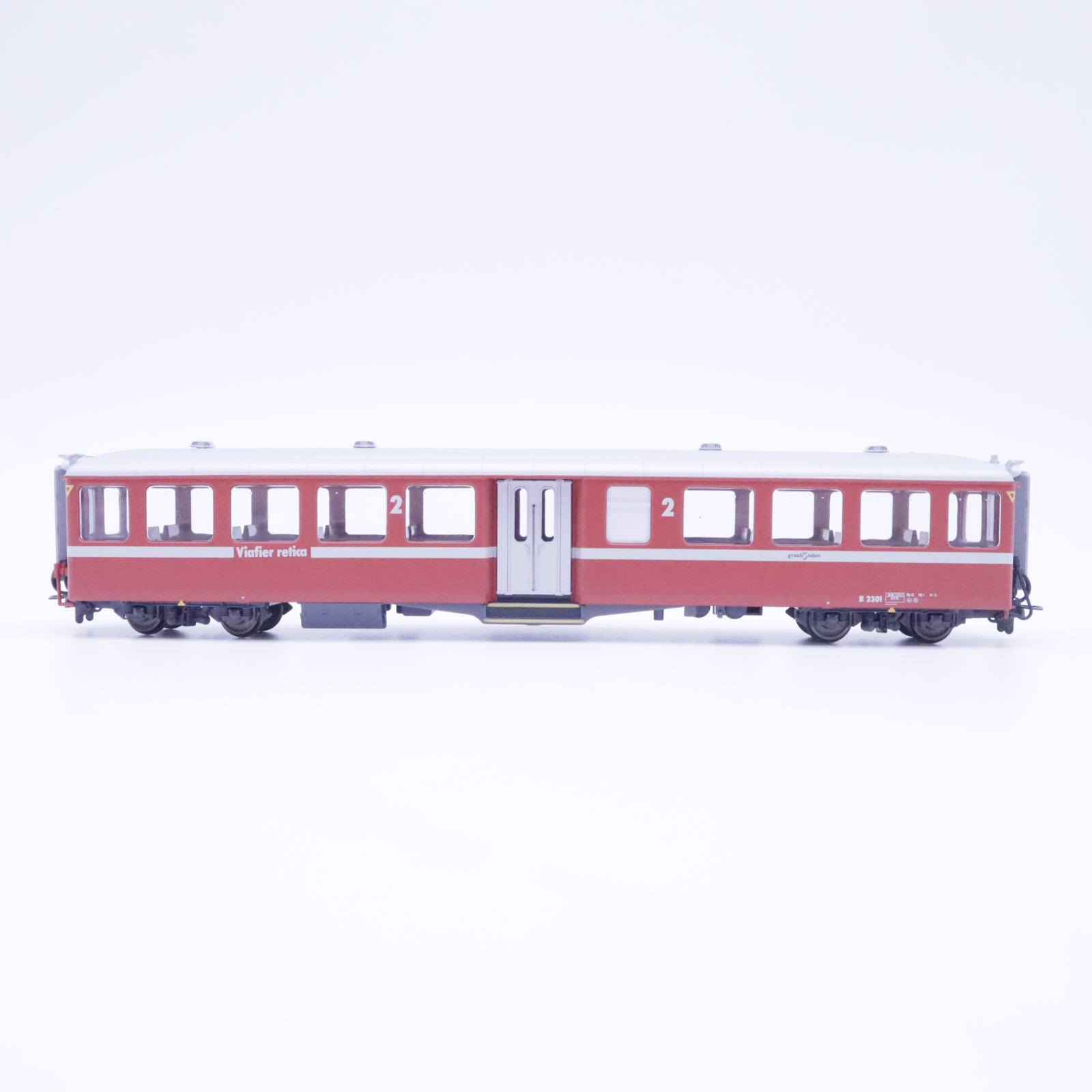 Bemo 3245 161 (4) BEMO 3245 161 RhB Mitteleinstiegswagen neurot – Bild 4