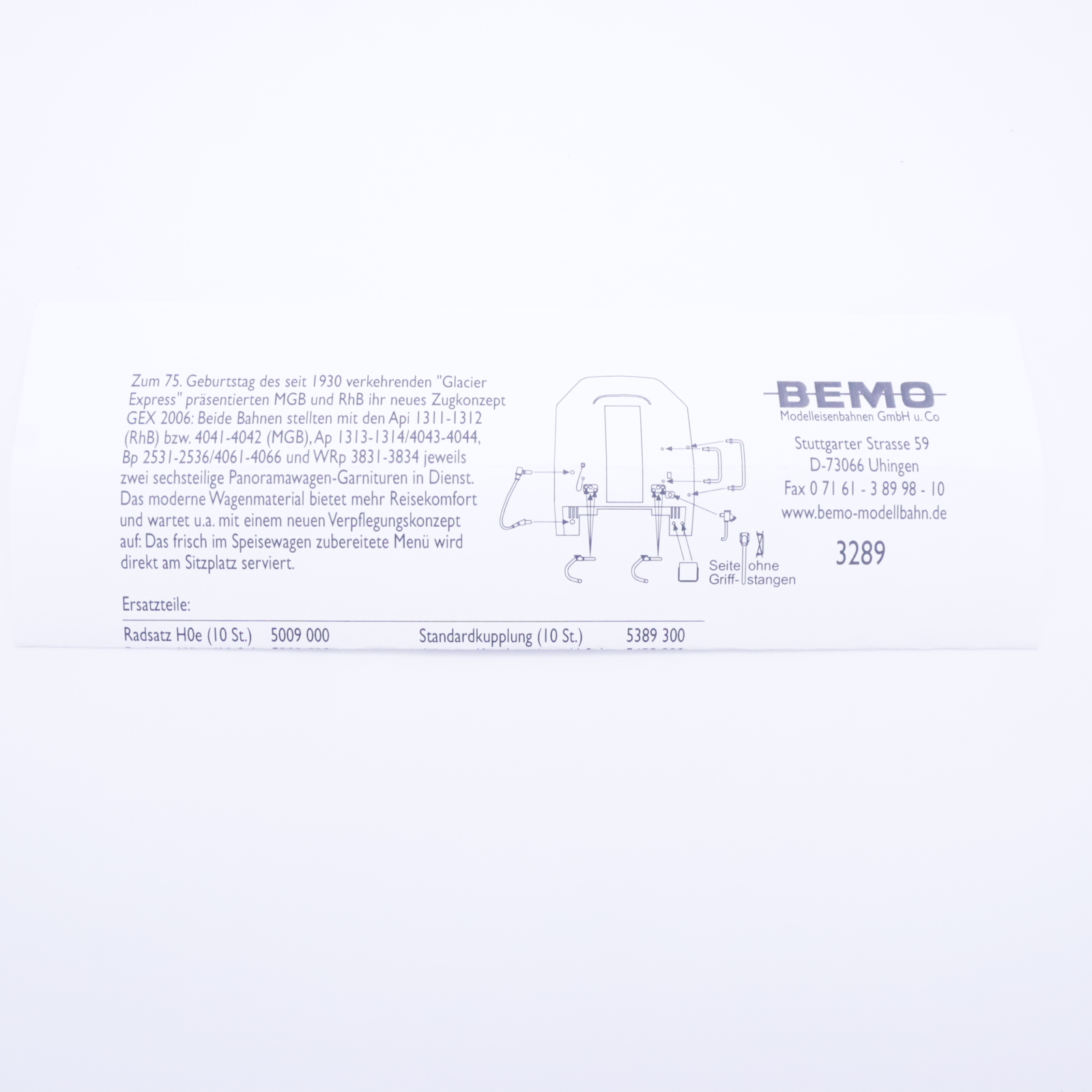 Bemo 3289 113 (7) Bemo 3289 113 RhB Ap 1313 Panoramawagen GEX – Bild 7