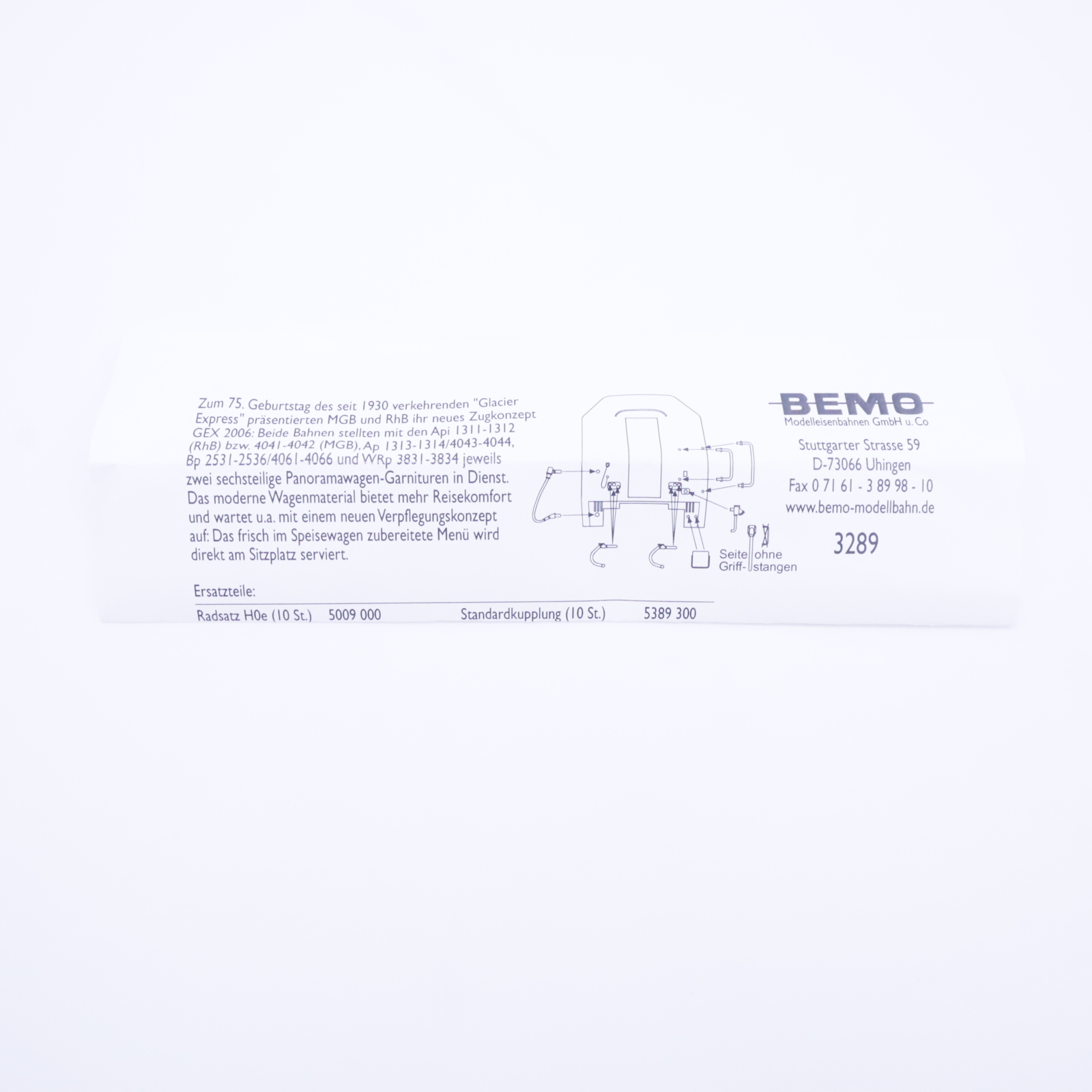 Bemo 3289 131 (7) Bemo 3289 131 RhB Panorama-Servicewagen GEX – Bild 7