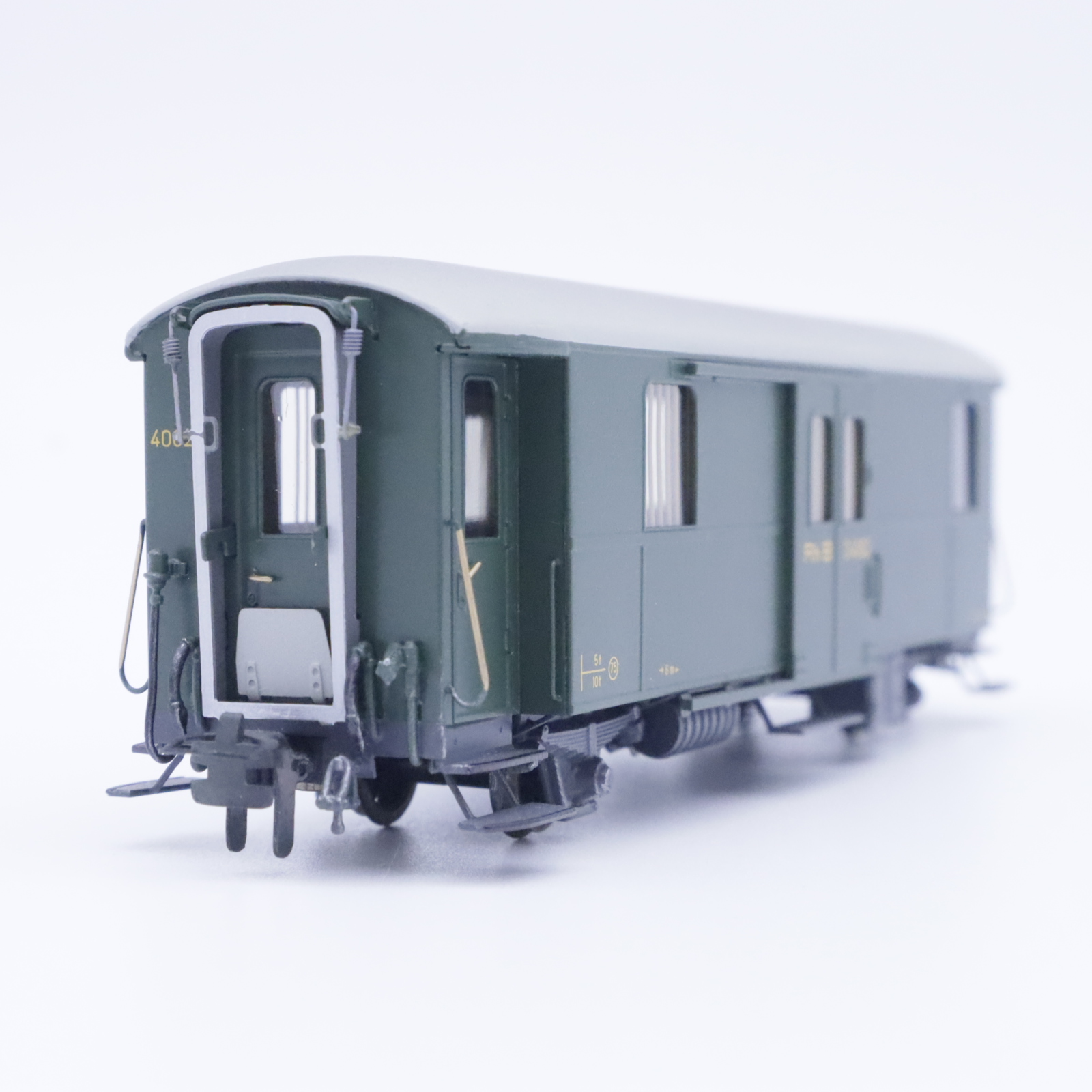 Ferro Suisse RhB Gepäckwagen D2 4062 (1) Personenwagen Spur H0m