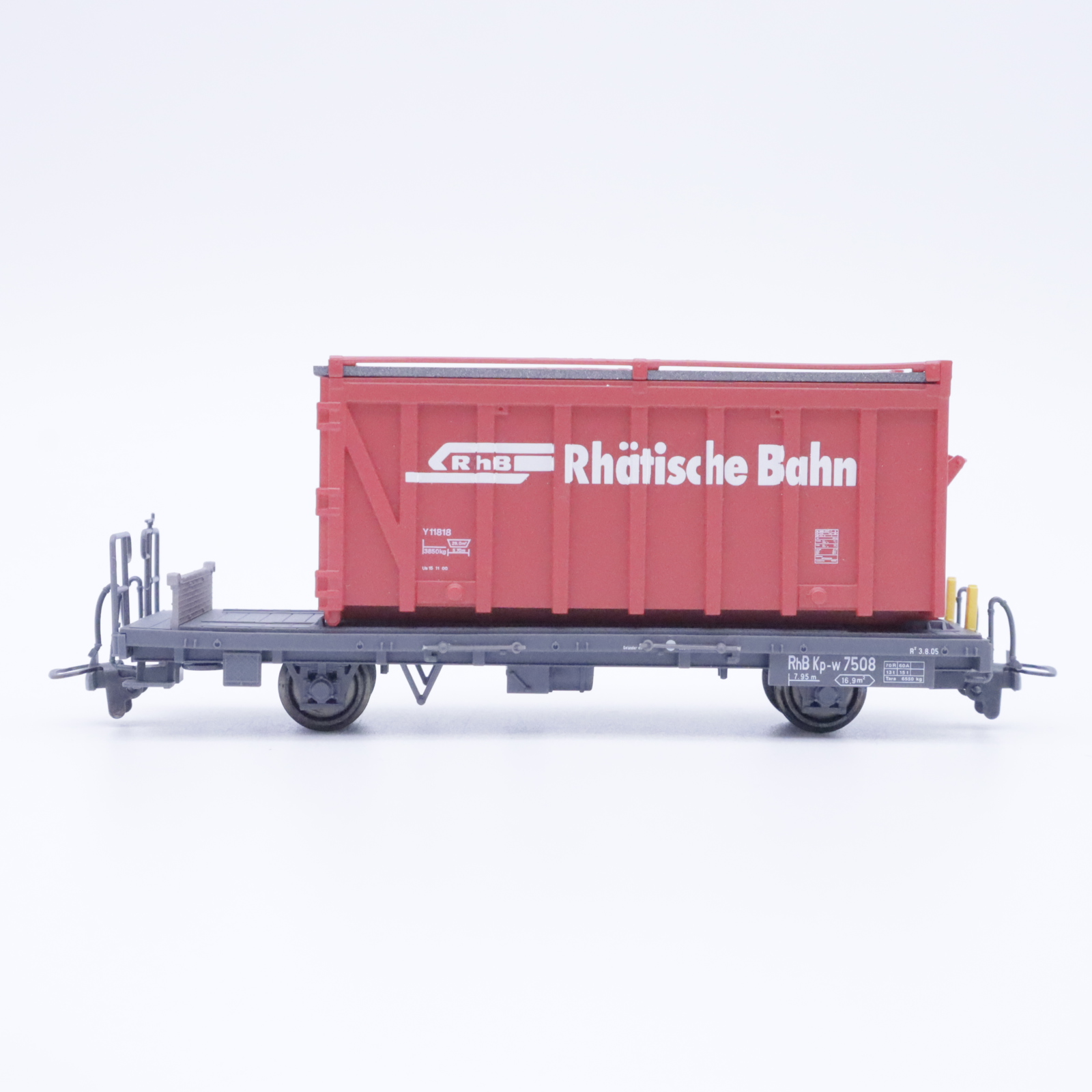 Bemo 2267 128 (2) Bemo 2267 128 RhB Kp-w 7508 Muldenwagen – Bild 2