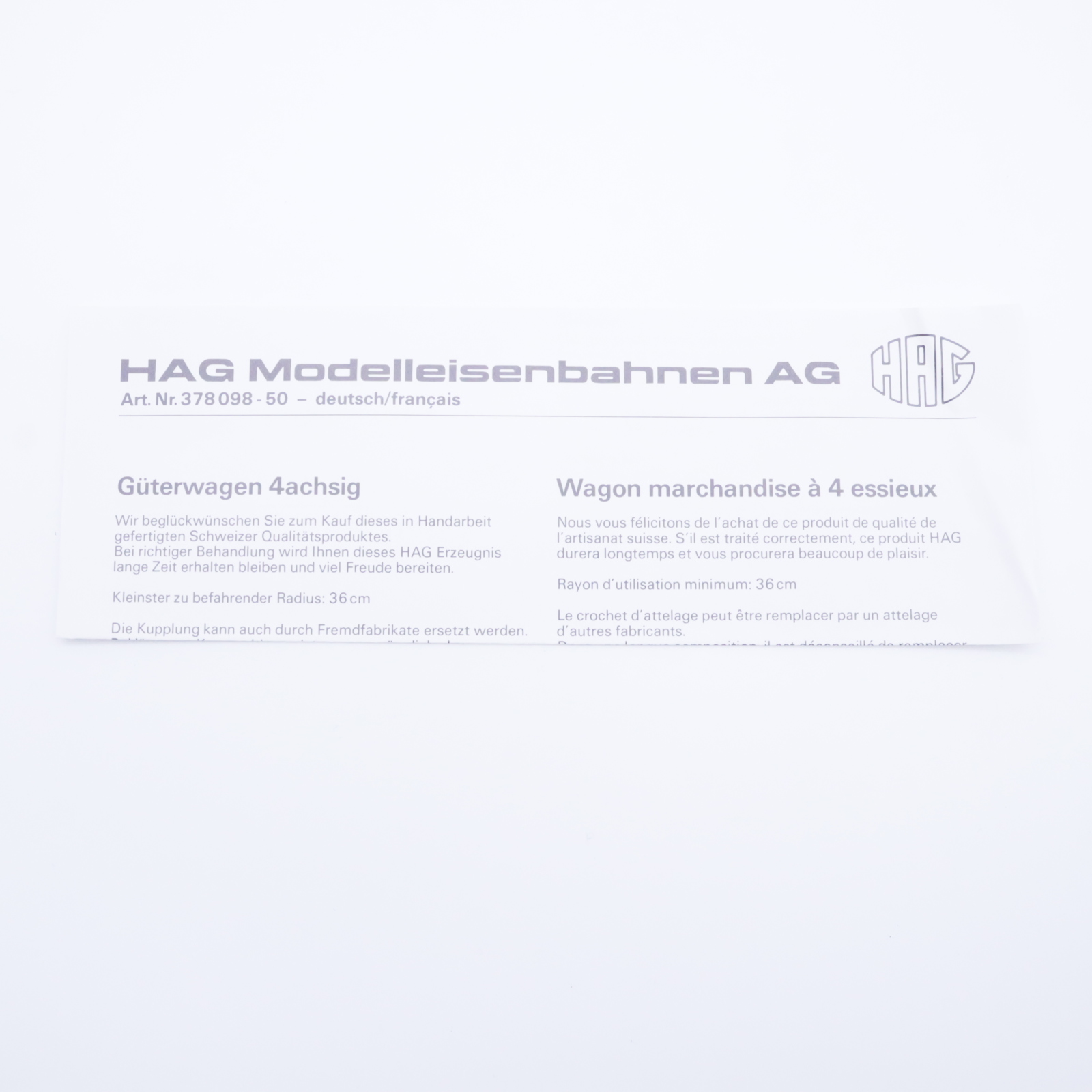 HAG 373 (7) HAG 373 SBB Flachwagen "Dreier" – Bild 7