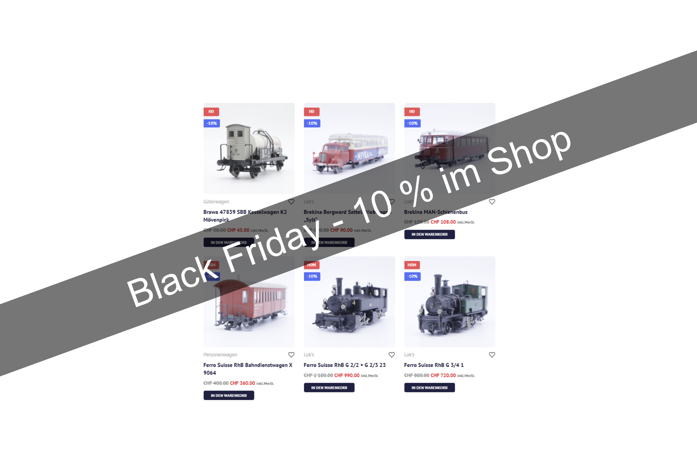 Modelleisenbahn Aktion im Shop